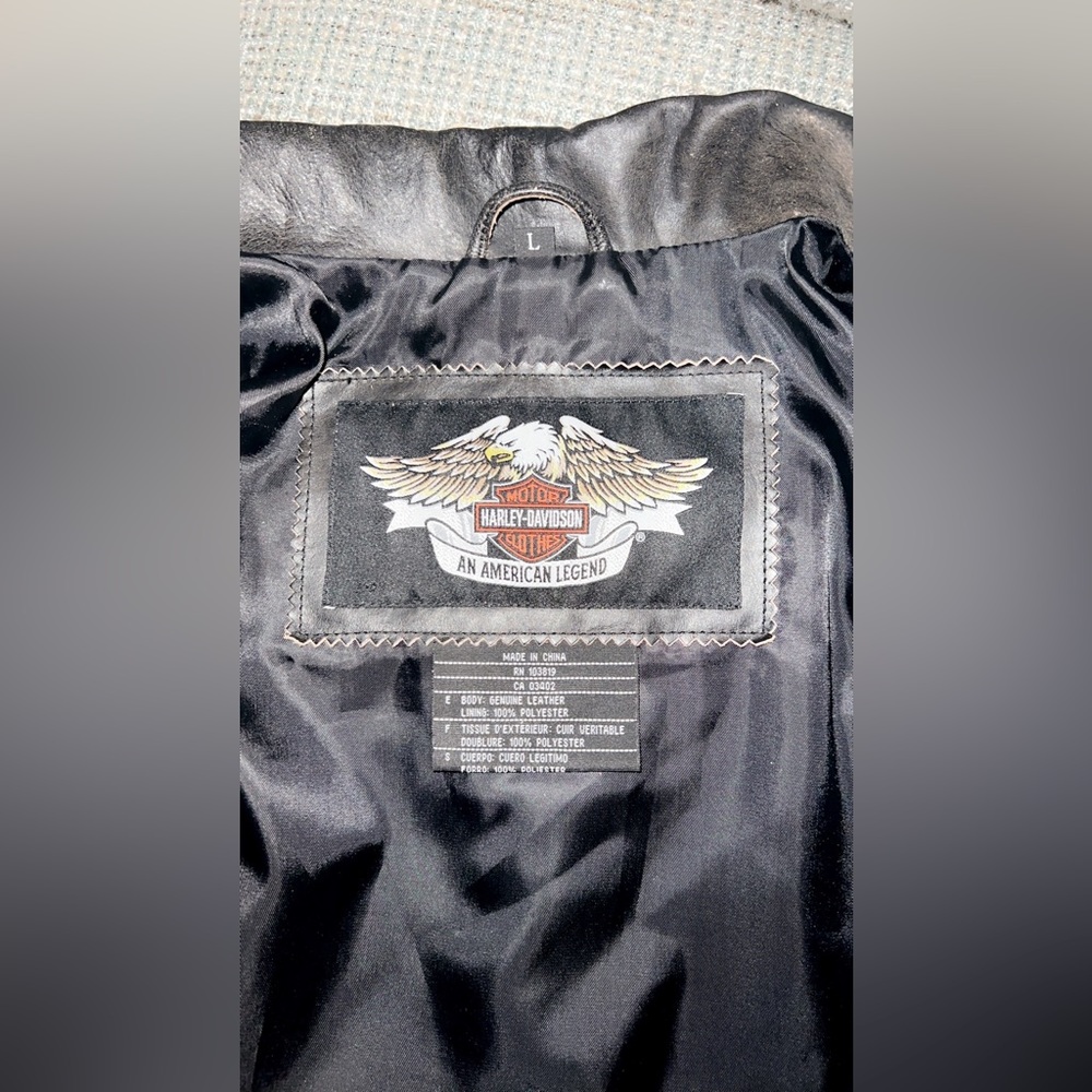 Harley Davidson black leather (Large) women’s jacket